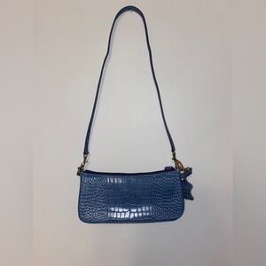 Genuine Leather Blue Snakeskin Purse